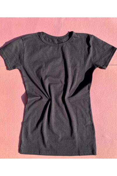 VicTroy Ασπρόμαυρο 2 τεμάχια Crew λαιμόκοψη μαλακή Lycra κοντομάνικη μπλούζα-Tshirt