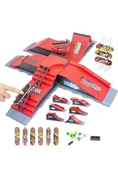 Choice Skateboard Ramp , Fingerboard Half Pipe Ramp, Mini Skateboards for Fingers, Finger Skateboards Ki...