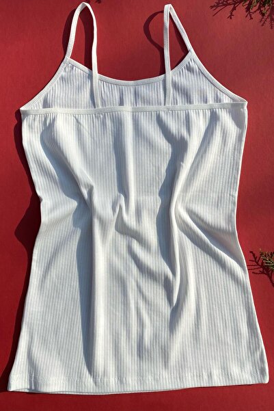 VicTroy Οβάλ γιακά 4 τεμαχίων εκρού, πράσινο, ροζ, λευκό λουράκι από βαμβακερό Lycra Rib γυναικείο T-Shirt-Undershirt