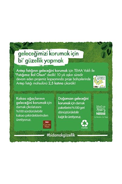 Damak Nestle Damak Antep Fıstıklı Sütlü Çikolata 70 G