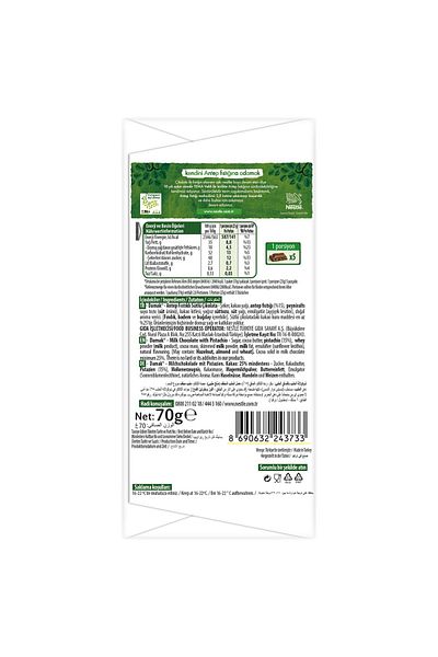 Damak Nestle Palate Milk Chocolate with Pistachio 70 g