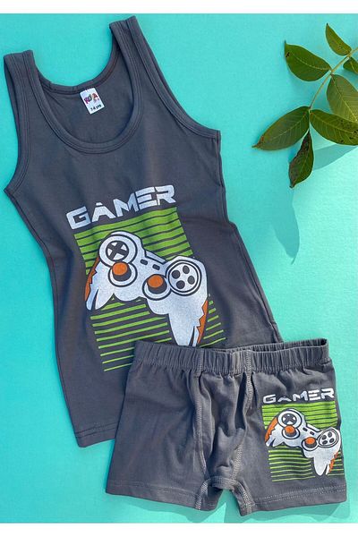 Freya Boutique Boy's 1 Smoke Color Variable Printed Athlete Shorts Set Vic-troy 10f22