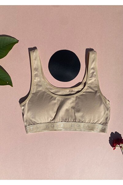 VicTroy 2-Piece Black and Tan Thick Strap Bustier with Removable Pad - Half Undershirt