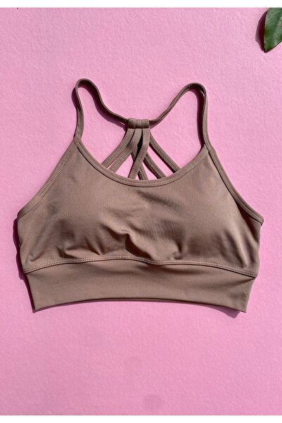 VicTroy Diver Fabric Black Color Thin Strap Women's Sports Athlete-Bustier with Removable Pads 64V48