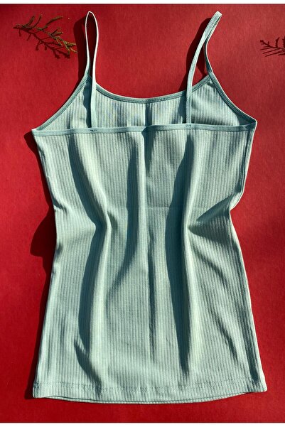 VicTroy Οβάλ γιακά 4 τεμαχίων εκρού, πράσινο, ροζ, λευκό λουράκι από βαμβακερό Lycra Rib γυναικείο T-Shirt-Undershirt