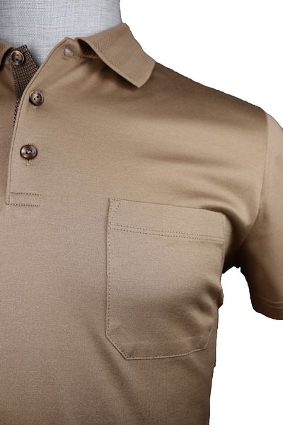 Nehir 241700106   Beige Buttoned P. Collar T-Shirt