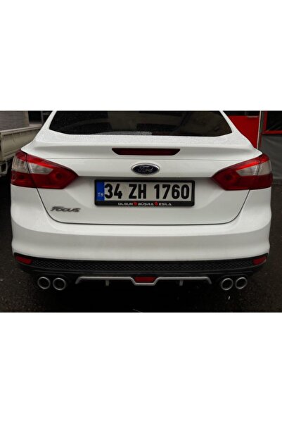 Universal Ford Focus 3 Sedan Difüzör 4 Egzoz Çıkışlı Arka Tampon