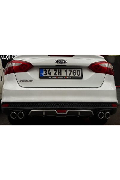 Universal Ford Focus 3 Sedan Difüzör 4 Egzoz Çıkışlı Arka Tampon