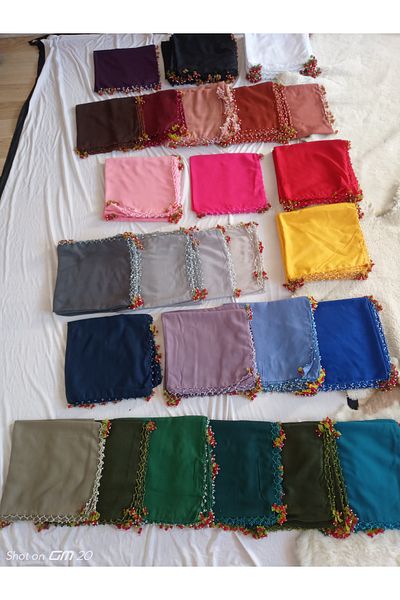 hoaryage Pătură Yemeni Mevlüt cu 4 margini brodate - Eșarfă din pânză de brânză de scris cu broderie și margele lucrate manual
