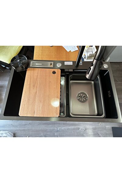 FLEKO 750x450 Cm Ankastre Evıye Setı Sıyah Paket