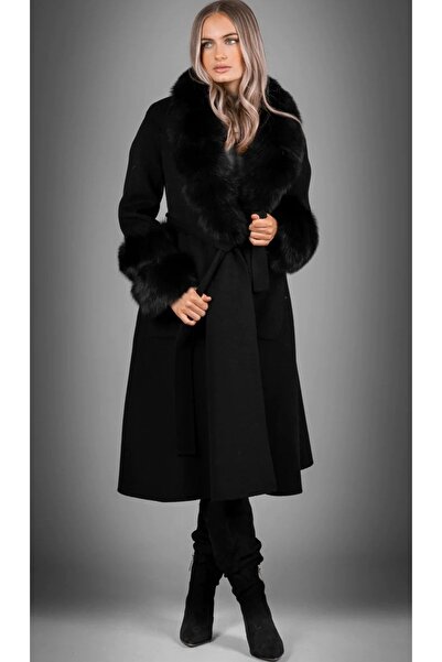 janbely Siyah Kaşmir Kaban