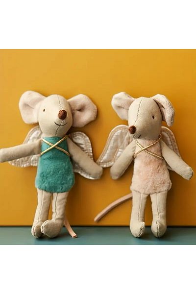 Choice Nordic Style Fabric Art Mouse Doll Thumb Doll Toy Cute Angel Wings Mouse Doll Zodiac Gift Birthda...
