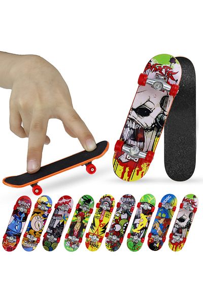 Choice 1/3pcs Mini Professional Skate Board Toys Cool Finger Sports Plastic Skateboards Creative Fingert...