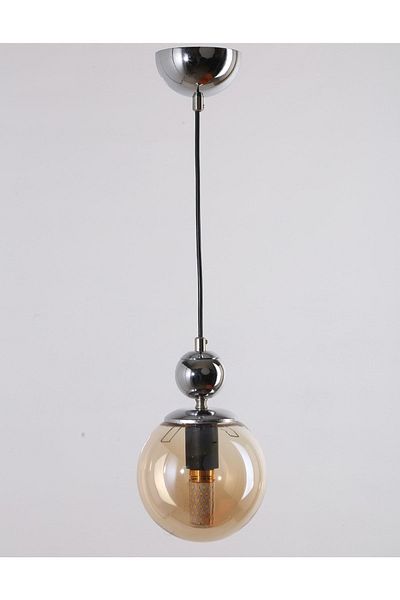 MŞ Aydınlatma Misket Chrome Plated Honey Glass Chandelier