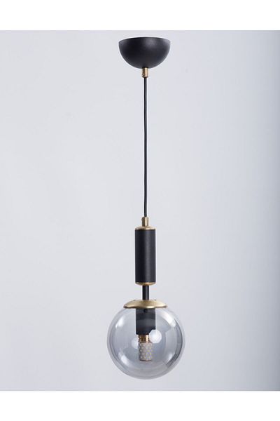 MŞ Aydınlatma Hector Black Antique Smoked Glass Chandelier