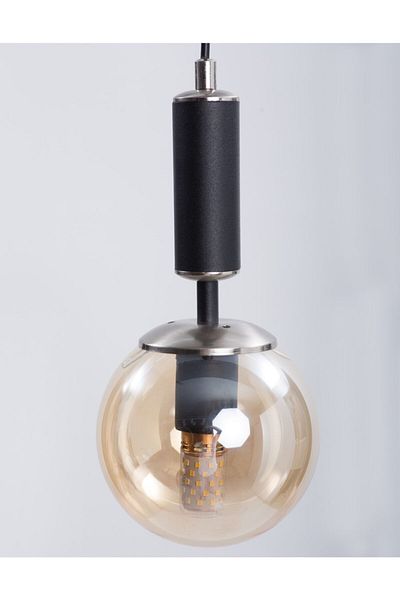 MŞ Aydınlatma Hector Black Nickel Honey Glass Chandelier
