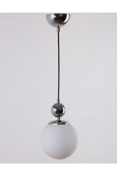 MŞ Aydınlatma Misket Chrome Plated White Glass Chandelier
