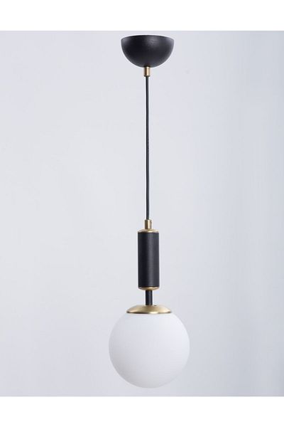 MŞ Aydınlatma Hector Black Antique White Glass Chandelier