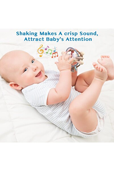 Choice Silicone Rattle Sensory Teether Bed Bell Montessori Ball Newborn Baby Flexible Homework for Oyunculars Kids