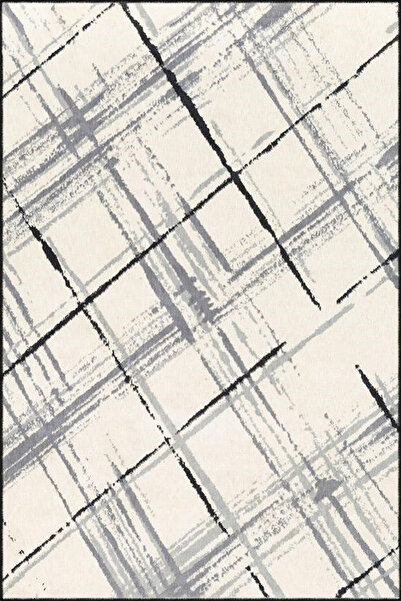 Rugs Modern Halı Cream Geometric Wavy Infinite Themed Decorative Carpet and W...