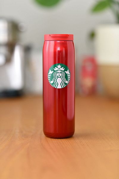 Starbucks Red Shiny Stainless Steel Thermos 473 ml