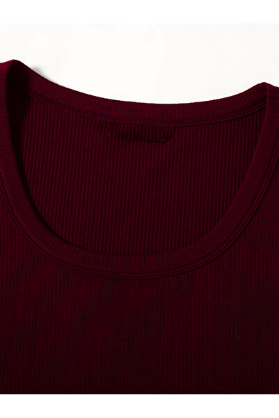 Mad&Calf U-Neck Ribbed Women's Crop Top - Basic Cotton