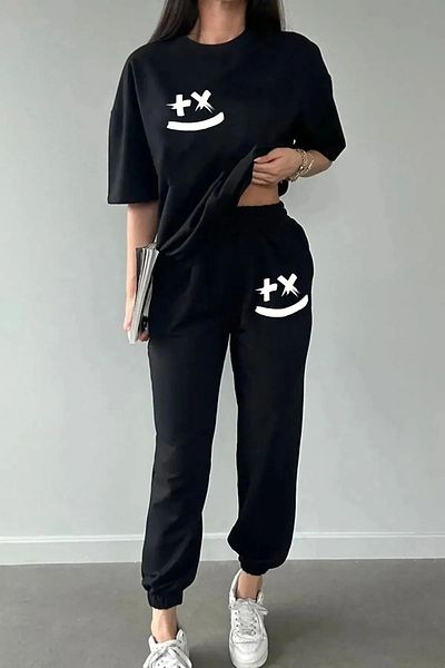 Modern Moda Комплект анцуг с щампа и горна и долна тениска