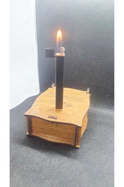 Genel Markalar Kalem Dikdörtgen Model Şık Ahşap Hediye Kutulu Kaliteli İnce Çakmak