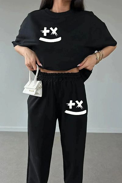 Modern Moda Комплект анцуг с щампа и горна и долна тениска