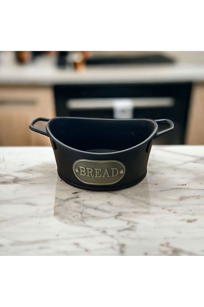 LUCKYHOMES Metal Boat Bread Holder, Table Top Bread Basket 12X18X7