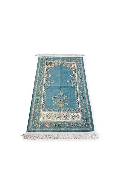 hicazavm Kaliteli lüks astarlı burgu püskül goblen kadife şönil seccade