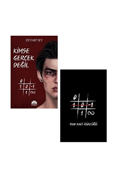 Martı Yayınları Kimse Gerçek Değil + Ruh Hali Günlüğü(defter) 2'li Set - Zeyn...