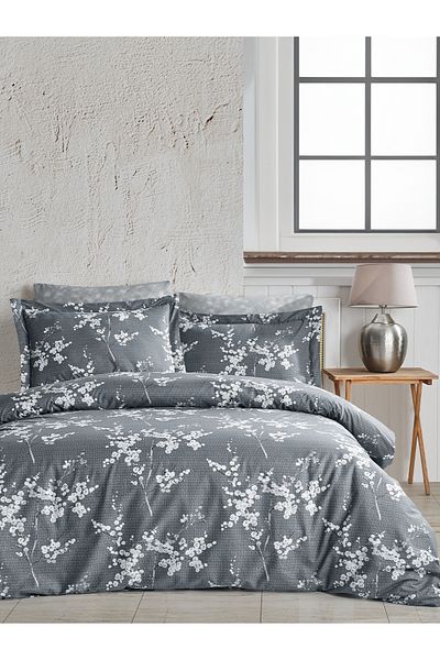 BED LİNE Σετ Παπλωματοθήκη Μονή Ranforce - Chicory Grey