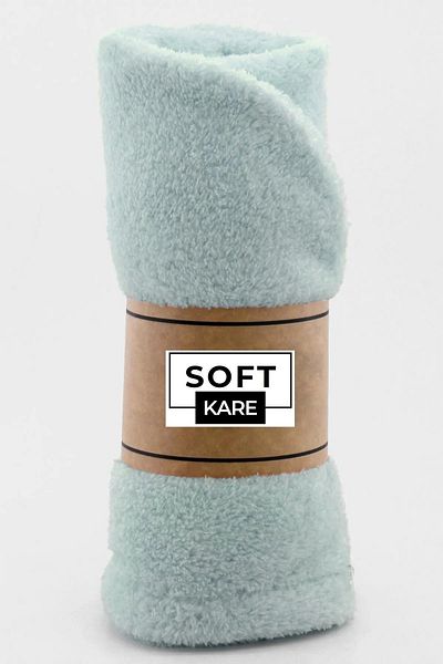Soft Kare Turquoise Microfiber Hair Towel - Beach, Sea, Pool and Bathroom with Dryer