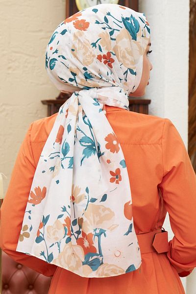 İpekhan Şal subţire din bumbac cu model Rosa