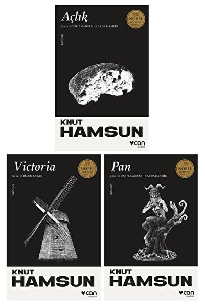 Can Yayınları Knut Hamsun 3 Kitap Set / Açlık - Victoria - Pan