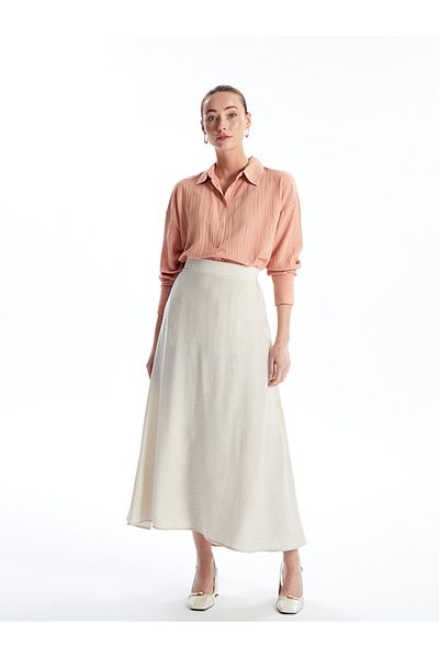 LC Waikiki Women's Straight Skirt - Elastic Waist