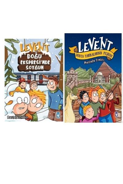 Timaş Çocuk Levent Ciltli 2 Kitap Set Doğu Ekspresin'de Soygun Dünya Harikala...