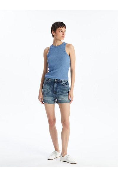 LC Waikiki Pantaloni scurți de jeans pentru damă - Standard Fit
