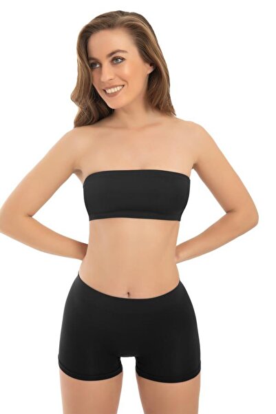 Cottonhill Premium - Czarne, niezwykle wygodne, bezszwowe bokserki damskie
