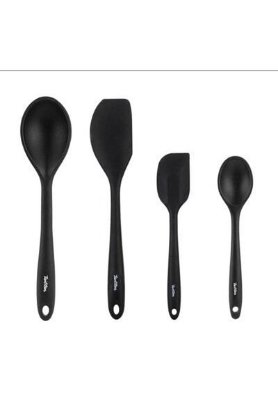 ElvinHomeConcept Tantitoni Smoked Colored Silicone Set of 4 Spoons and Spatula (ELVIN HOME CONCEPT)