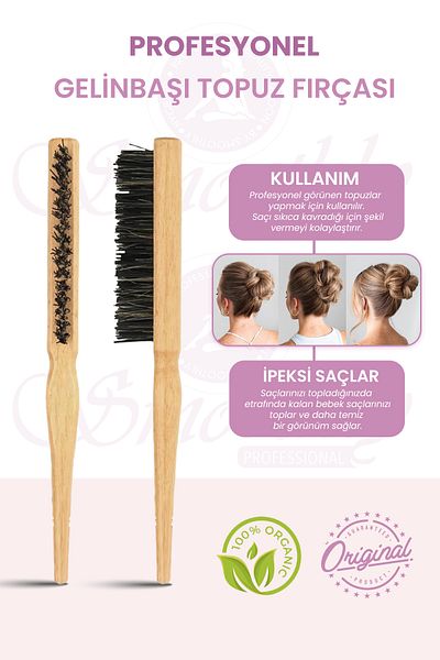 Smoothly Isiya Durable Bun Brush - Fireproof Hairdresser Bridal Head
