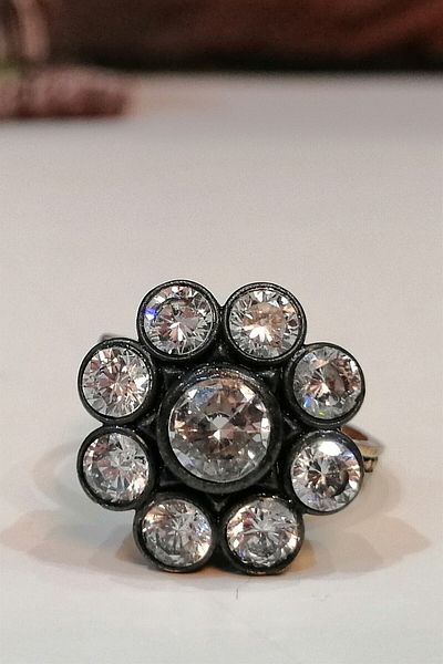 Esra Pamir Diamond Mounted Large Flower Ring