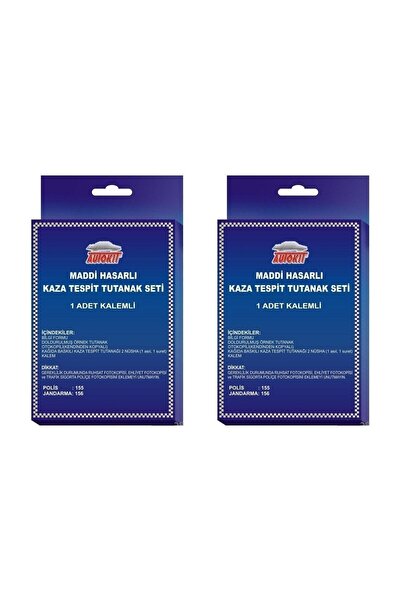 Autokit 2 Adet Kaza Tespit Tutanak Seti -kalem Hediyeli