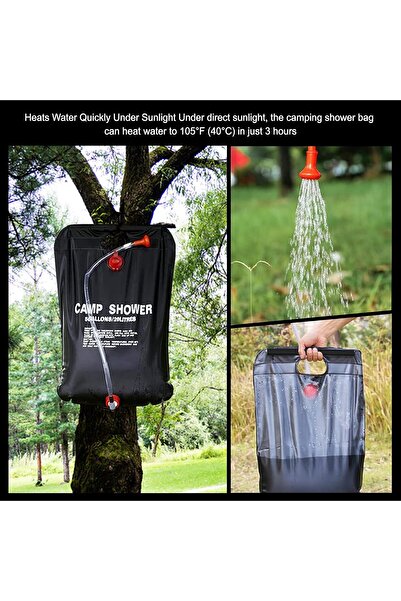 RICHIE Kamp duş torbası seyyar damacana musluklu siyah
