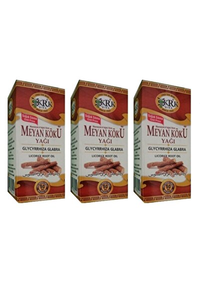 Krk Gıda 3 Adet Soğuk Sıkım Meyan Kökü Yağı 50 Ml