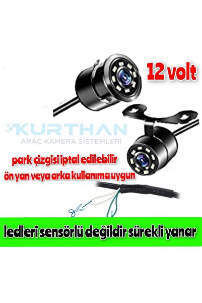 Twogo 1 ADET ÖN ARKA VEYA YAN KULLANIMA UYUMLU  BEYAZ LEDLİ KELEBEK KAMERA LE...