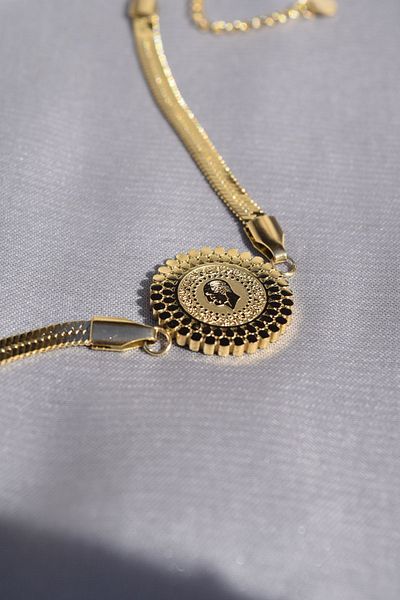 Buddy Bobo Italian Scrunch Chain Gold Stainless Steel Bracelet
