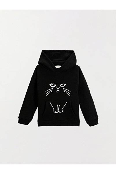 LAND MODA Hanorac cu glugă unisex pentru copii - Imprimat