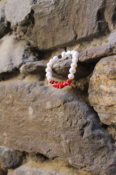 takıdükkanım Pearl Coral Natural Stone Bracelet